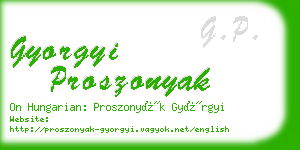 gyorgyi proszonyak business card